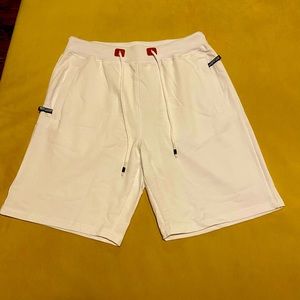 Men’s/Women’s White Athletic Casual Shorts